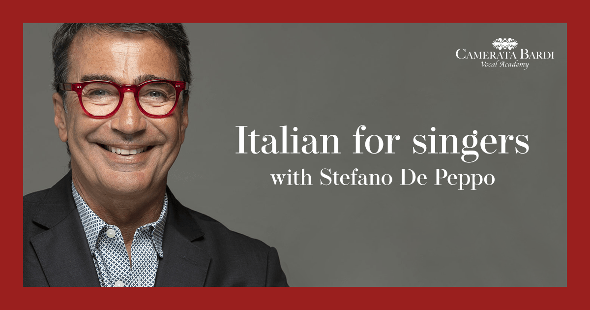 ITALIAN FOR SINGERS WITH BASS BARITONE STEFANO DE PEPPO 