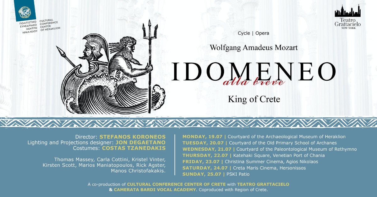 IDOMENEO ALLA BREVE in co-production with Rhodes International Festival | Teatro Grattacielo | Cultural Conference Center Crete 